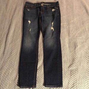 Express Distressed Mid Rise Legging Jeans, Size 10